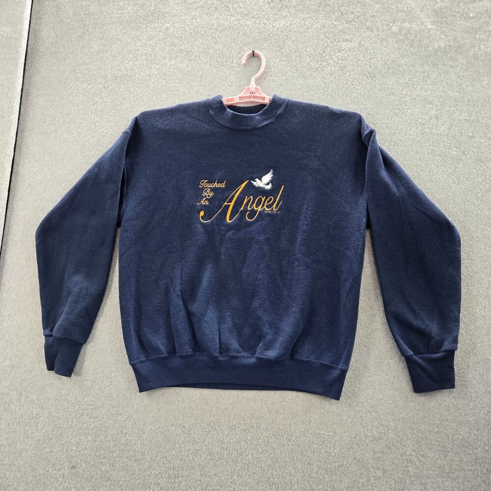 Touched By An Angel Women Sweatshirt L Navy CBS TV Show 90s